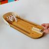 1pc Mini Wooden Bowling Tabletop Game, Innovative Educational Toy for Children, Solid Wood, Fun for Parents and Children, Holiday Gift