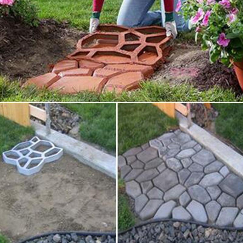 Buy 1Pc 8/9 Grids Pathmate Stone Mold Paving Concrete Stepping Stone