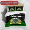 3pcs Duvet Cover Set (1*Duvet Cover + 2*Pillowcase, Without Core), Custom Name Borussia Monchengladbach Pattern Bedding Set, Home Bedroom Decor Gift