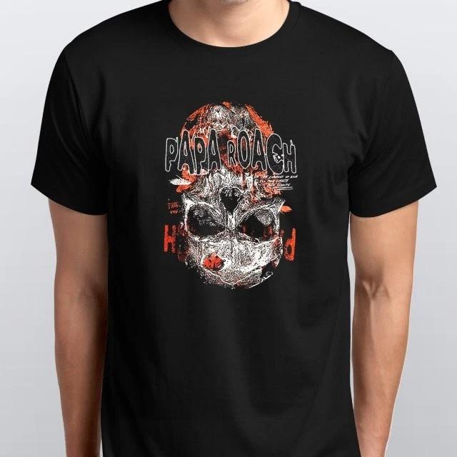 

Papa Roach Band Unisex 100% Cotton T-shirt Mens Tees Top S M L XL XXL 3 4 XL colours Black S