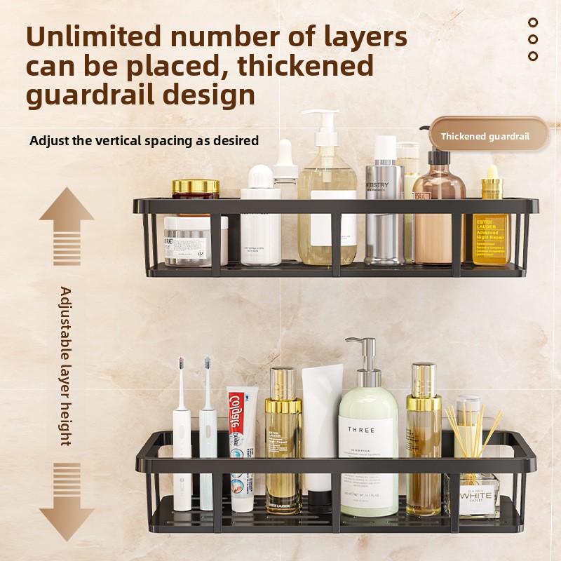 Bathroom Rack No Punching Wall-mounted Toilet Rack Sanitary Products Storage Rack Nail-free Storage Rack