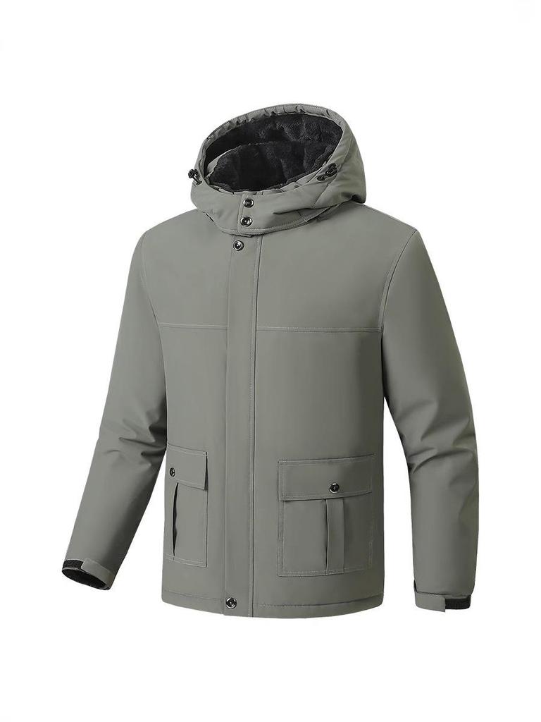 Varm bomullskappa för män i stora storlekar - Tjock, Rymlig, Utomhusjacka (10XL)