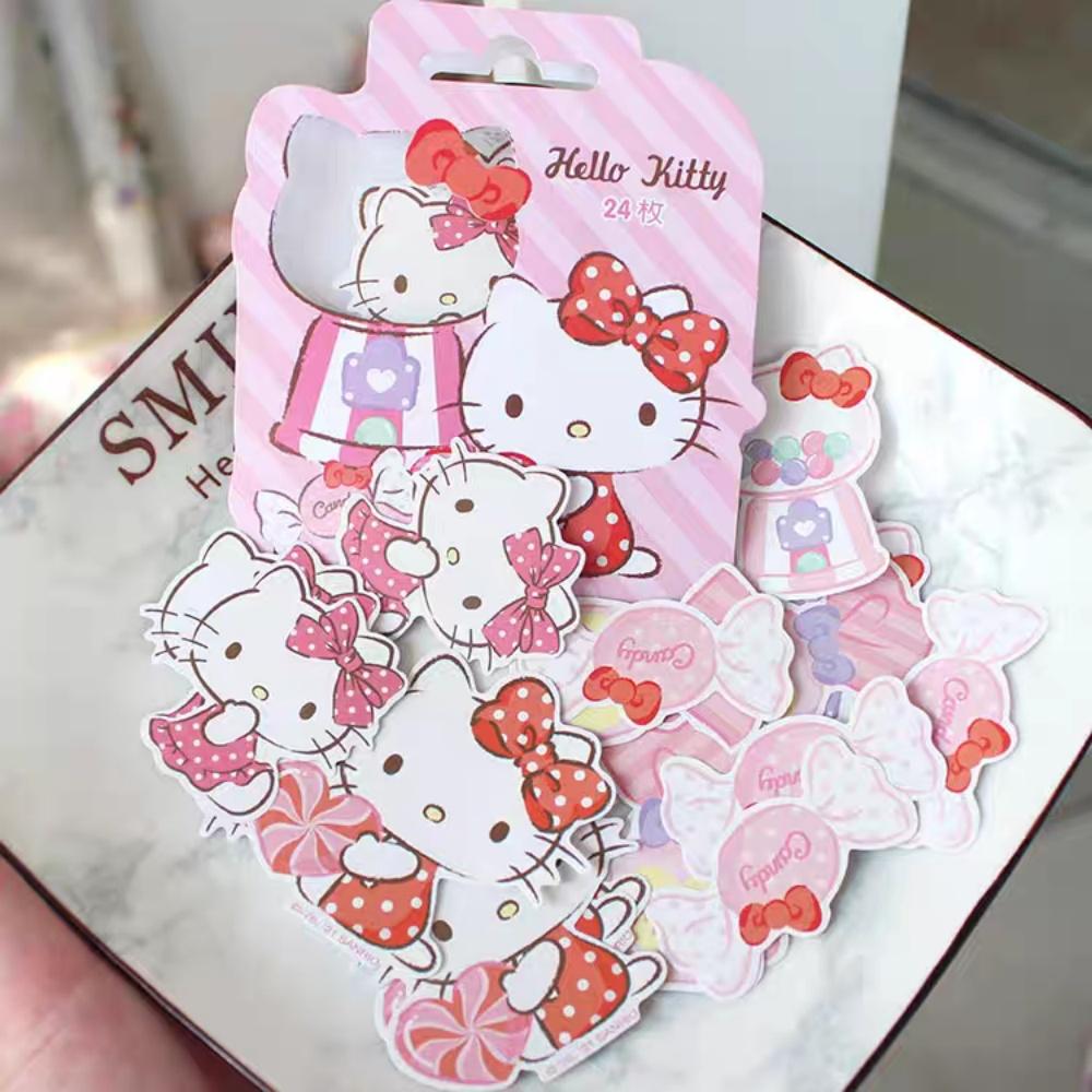 Genuine Sanrio Stickers Cute Melody Cartoon Toy Decals For Scrapbooks Water Mug Stationery Decor Sticker Girls Gifts