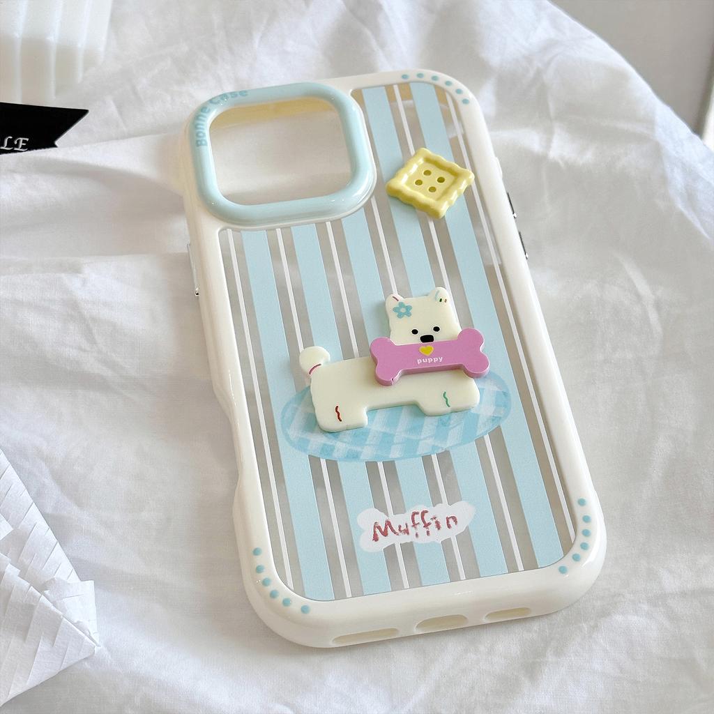 Colorful Stripes Suitable for IPhone16 Apple 15 Mobile Phone Case 14ProMax Three Dimensional Cartoon 16 Acrylic 12 Anti-fall