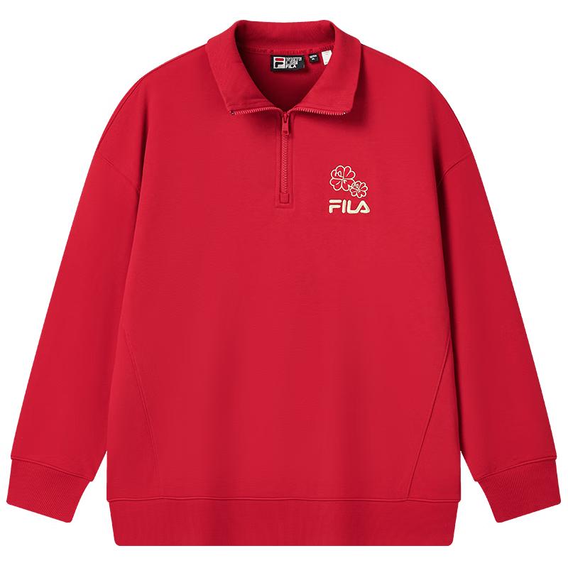 FILA Unisex Half-Zip Begonia Flower Pullover Hoodie