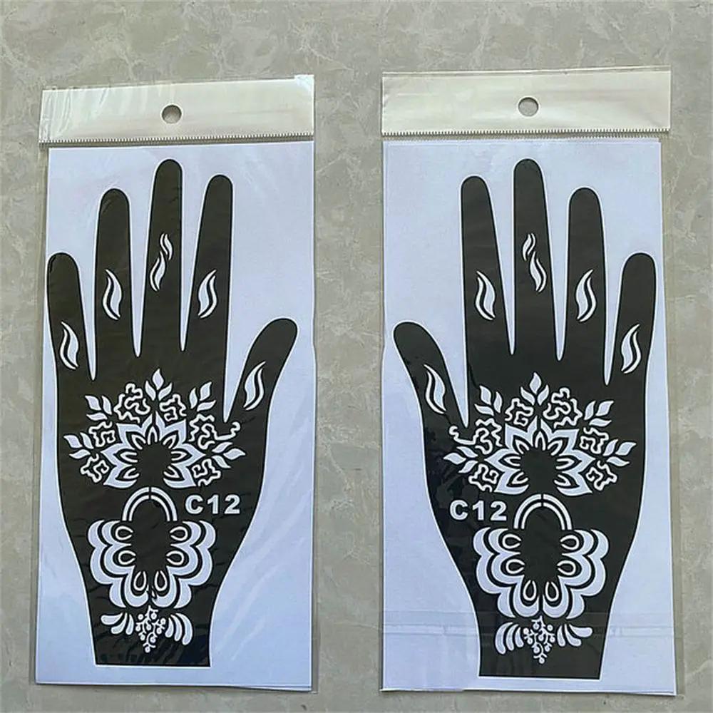 2025 Neues Professionelles Henna Schablone Temporäres Handtattoo Körperkunst Aufkleber Vorlage Hochzeit Werkzeug Blume Tattoo Schablone