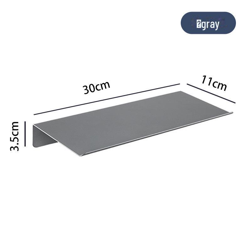 "Single-Layer 304 Stainless Steel Bathroom Shelf & Cup Rack"
