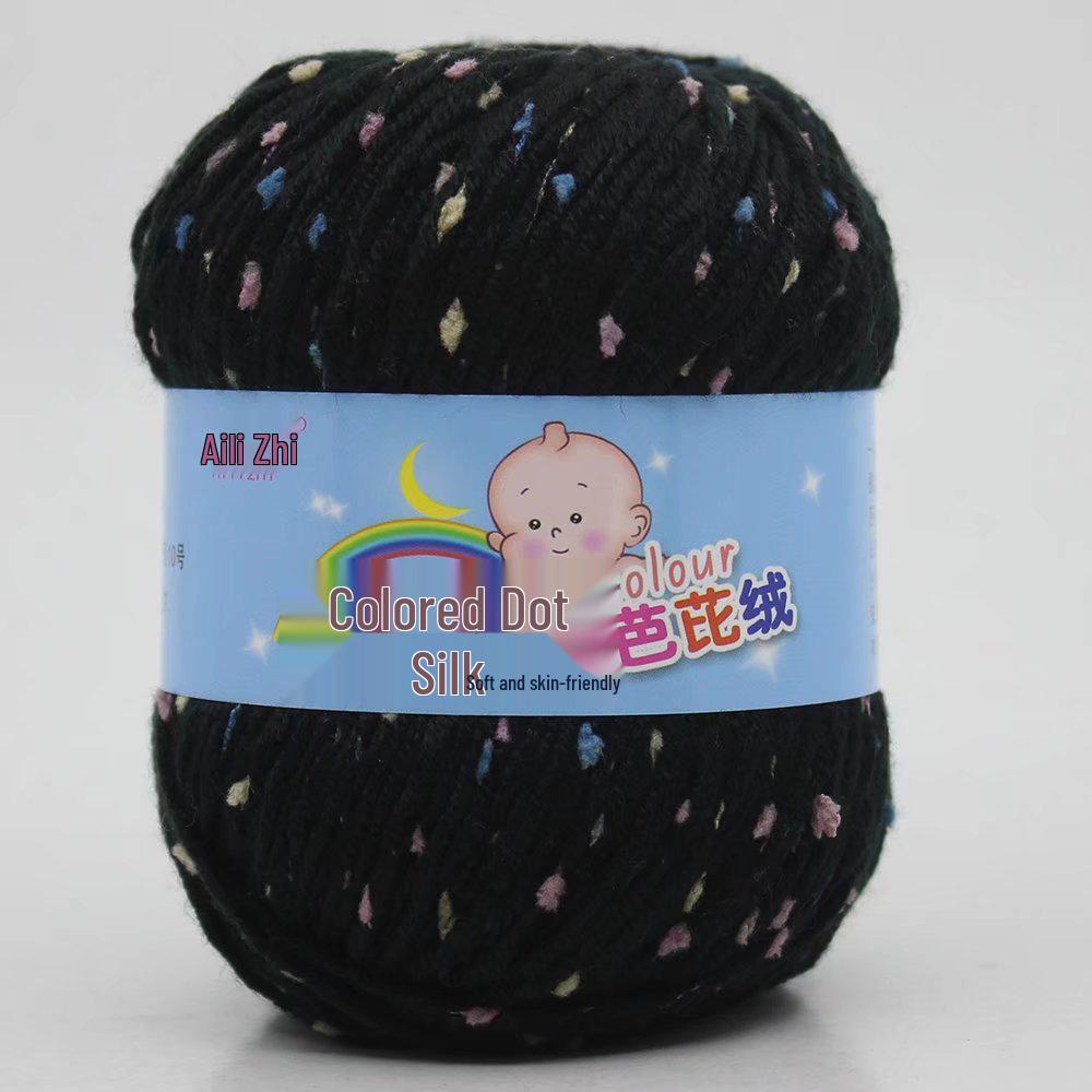 Pallina di Filato a Pois Colorati per Lavorazione a Maglia a Mano di Maglioni e Cardigan da Uomo e da Donna