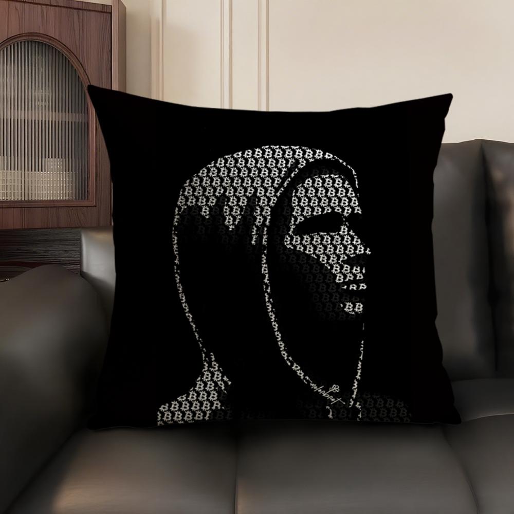 Bitcoin Cryptocurrency Btc Cushion Cover Natural Linen Organic Fabric DoubleSided Printing Sofa Home Decor Breathable