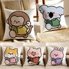 Small Animal Cartoon Happy Sports Cushion Cover Pillowcase Antidustmite Living Room Sofa Decor Cushion Room