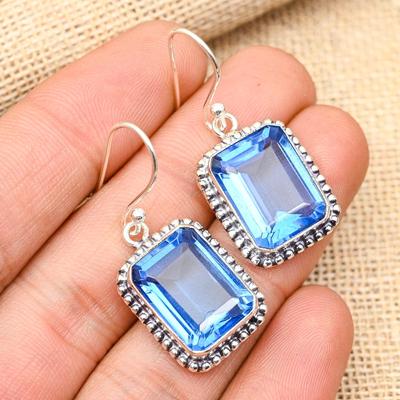 Fantastischer Tansanit Edelstein 925 Sterling Silber Schmuck handgefertigte Ohrringe für Hochzeitsgeschenk
