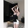 JZ Strapless Irregular Chic Slit Camisole Top - Sweet Thai Style Halter for Women