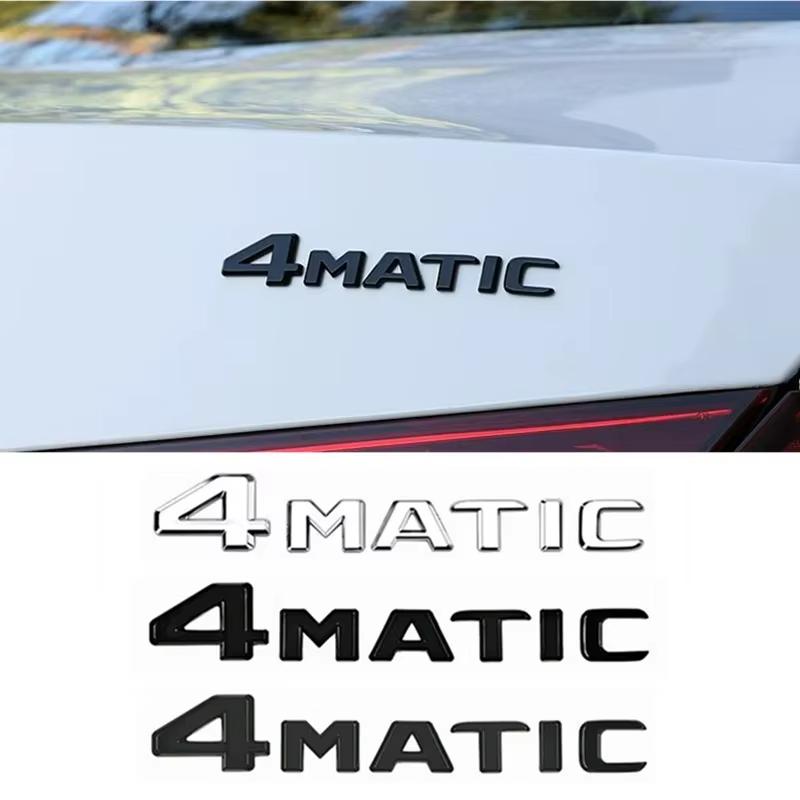 3D ABS 4MATIC Logo Car Rear Trunk Letters Emblem Badge Stickers For Mercedes Benz W246 W204 W205 W212 W213 R350 C300 E300 W447 DL8