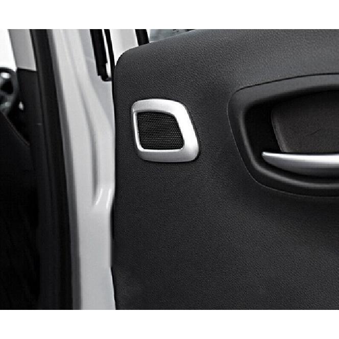 For Jeep Compass 17-2021 Matte Silver Rear Inner Door Speaker Sound Cover Trim