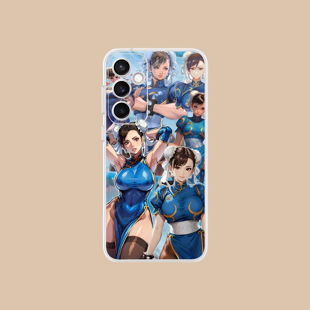 Street Fighter Chunli Phone Case for Samsung Galaxy S25 S24 S23 S22 S21Plus FE Ultra Clear Colorful Cover Cover Smartphone