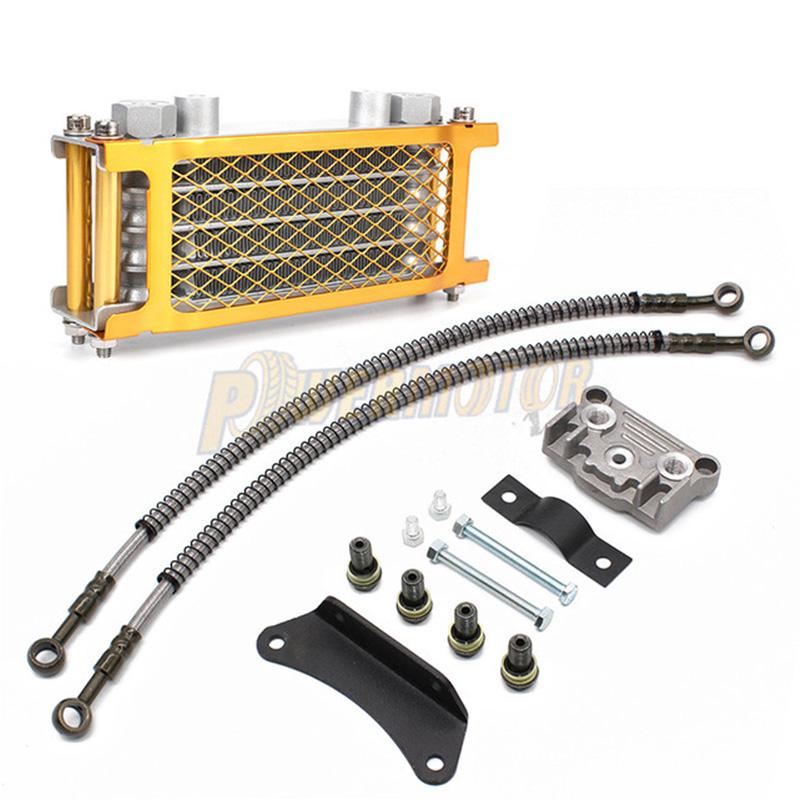 Oil Cooler Motorcycle Oil Radiator Kit Engine Cooling for 50 125 140cc Motocross Universal Dirt Pit Bike ATV Enduro Accessories