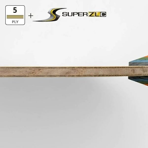 Table Tennis Racket with Table Tennis Lin SUPER ZLC Sticker, Butterfly, Yun-Ju, (FL)