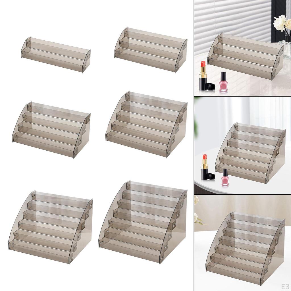 Acrylic Riser Display Rack for Nail Polish and Makeup Organization
