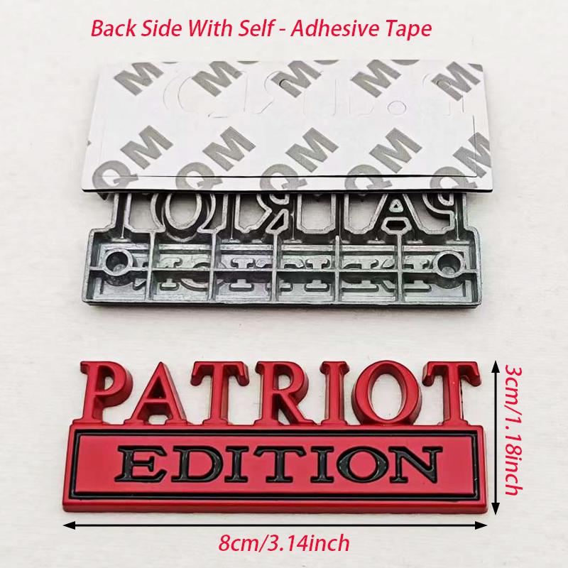 PATRIOT Edition 3D Emblem Sticker Badge Fender Funny Decals Car Truck Replacement Door Decoration for Universal Car SUV