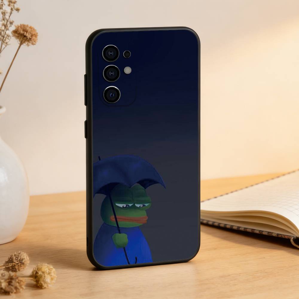 Funny The P-PEPE Frog Phone Case For Samsung S25,S24,S21,S22,S23,S30,Ultra,S20,Plus,Fe,Lite,Note,10,Black Cover