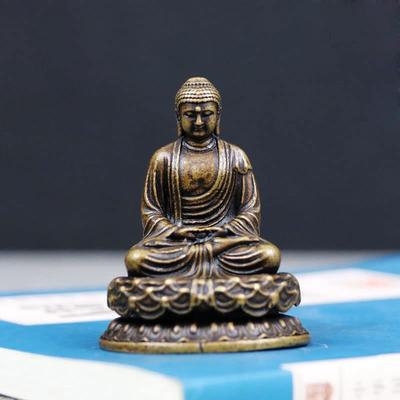 Miniatur Buddha sitzend Shaka Geeignet für und Tendai Bronze Haupt Buddha Statue für Buddhistischen Altar Statue, Nyorai, 5cm, Soto, Rinzai, Sekten,