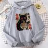 2025 Autumn Jointly Designed Print Japanese Black Cat Chicken Face Mask Hooded Sweatshirt - Environmentally Friendly Material