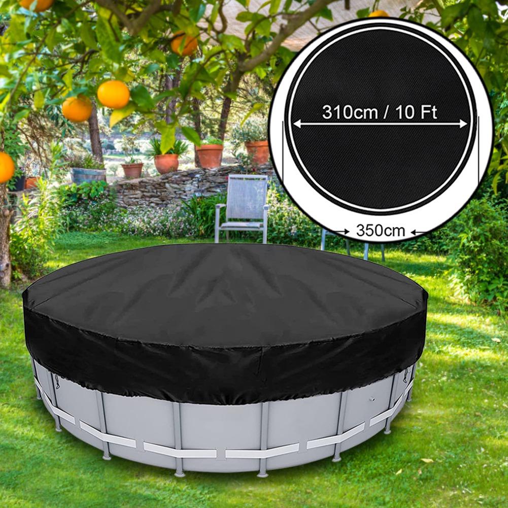 Bâche de piscine ronde, bâche solaire pour piscines hors sol, bâche de protection pour piscine creusée avec cordon de serrage pour une meilleure stabilité