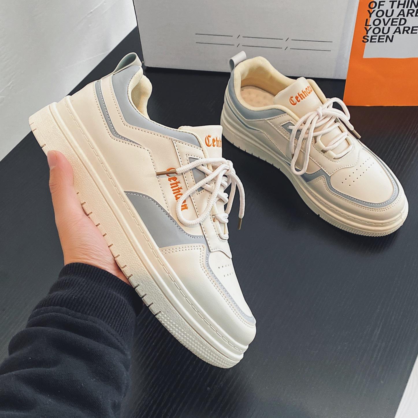 

Мужская обувь Модная повседневная мужская белая обувь весной и летом Спортивная обувь для доски 44 бежевый