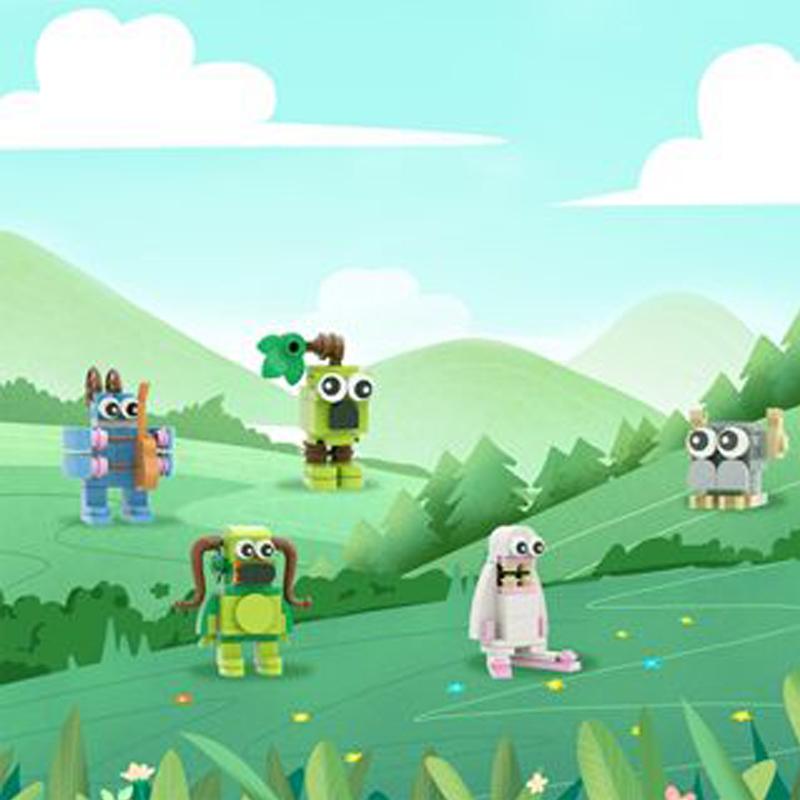 Monsters My Singing Miniature Building Blocks  Toys Ornaments For Children Gifts