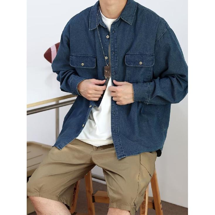 2024 Spring and Autumn Pu Handsome Coat Men's Ins High Street Fashion Brand Hong Kong Style Japanese Harajuku Style Korean Style Trendy Loose Jacket