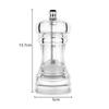 2pcs Pepper Mill And Salt Shaker Set Clear Acrylic Salt And Pepper Mill Adjustable Coarseness For Kitchen Dining Table Picnic