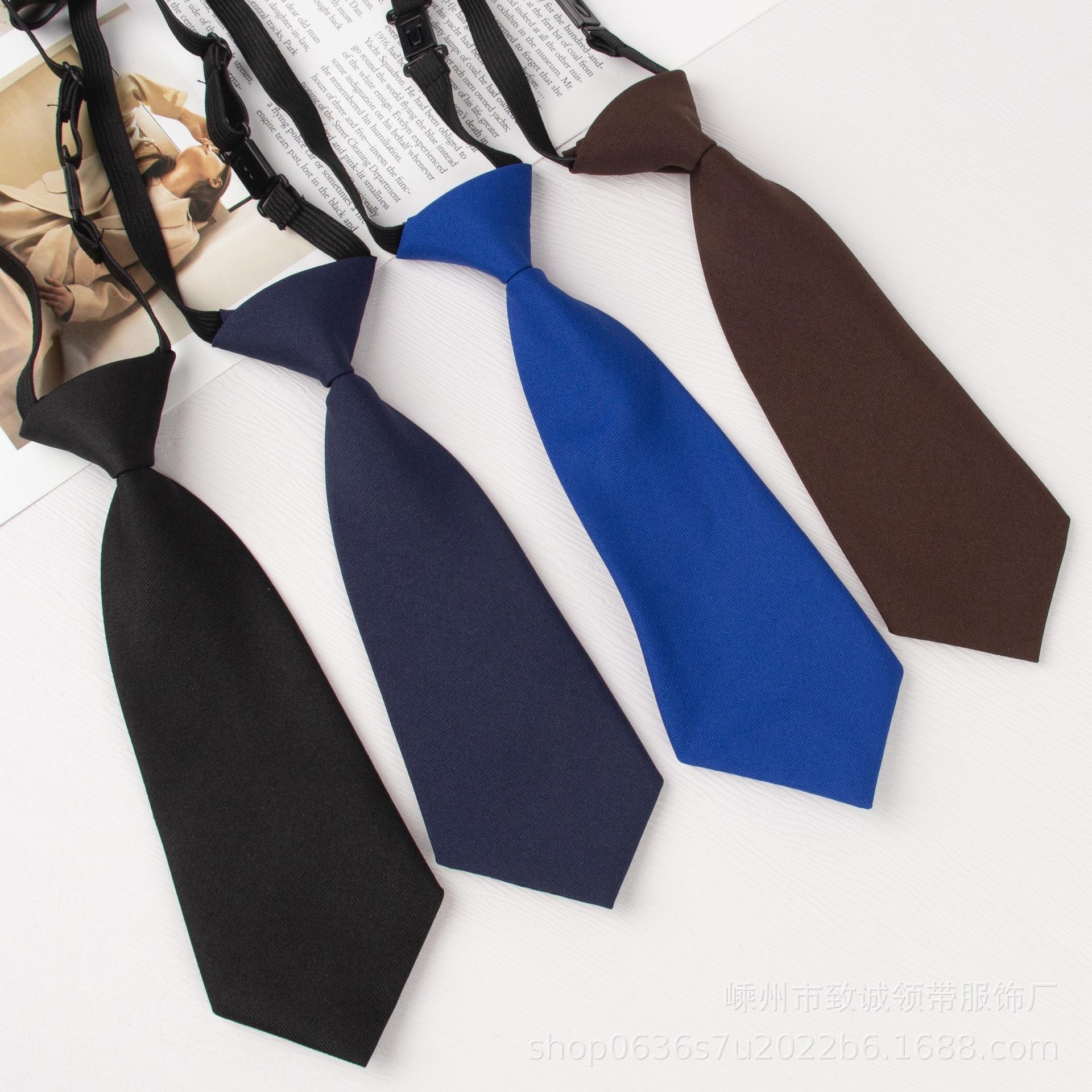 

Children S Solid-Color Small Ties, Rubber Band-Free Student Ties, Men S And Women S Short Ties For Performances темно-коричневого кольору