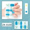 12-finger White No-Bake Nail Decal Fully Coated with Waterproof Long-lasting Nail Patch Simple Wind Nail Polish Adhesive