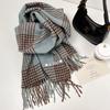 200X65Cm Winter Fashionable Warm And Thick Versatile Plaid Scarf For Men And Women'S Travel Soft Windproof And Cold Proof Scarf