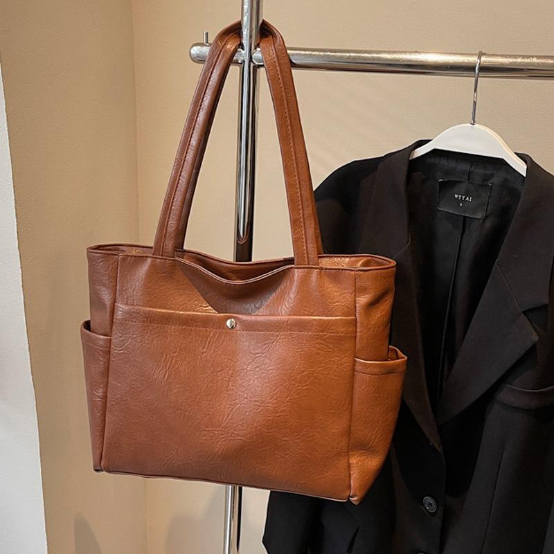 Large Capacity Crossbody Solid Color Shoulder Bag