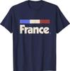 Retro France Flag Drapeau Français Blue French T-Shirt