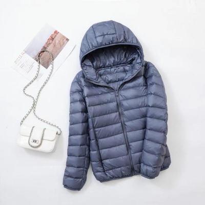 2026 Damen Leichte Schlanke Kapuzen-Daunenjacke Winter Mode Mantel