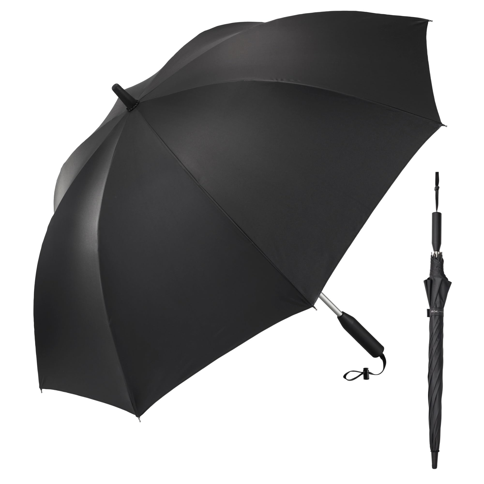 

Waterfront LESS IS MORE Series Long Sun and Rain Wind Level 4 Water UV Light and Heat Unisex ZENTENKOU Umbrella, Umbrella, Umbrella, Black, 60cm,
