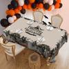Halloween Themed Tablecloth Scary Pumpkin Castle Black Cat Ghost Party Tablecloth Dinner Arrangement Decorative Tablecloth