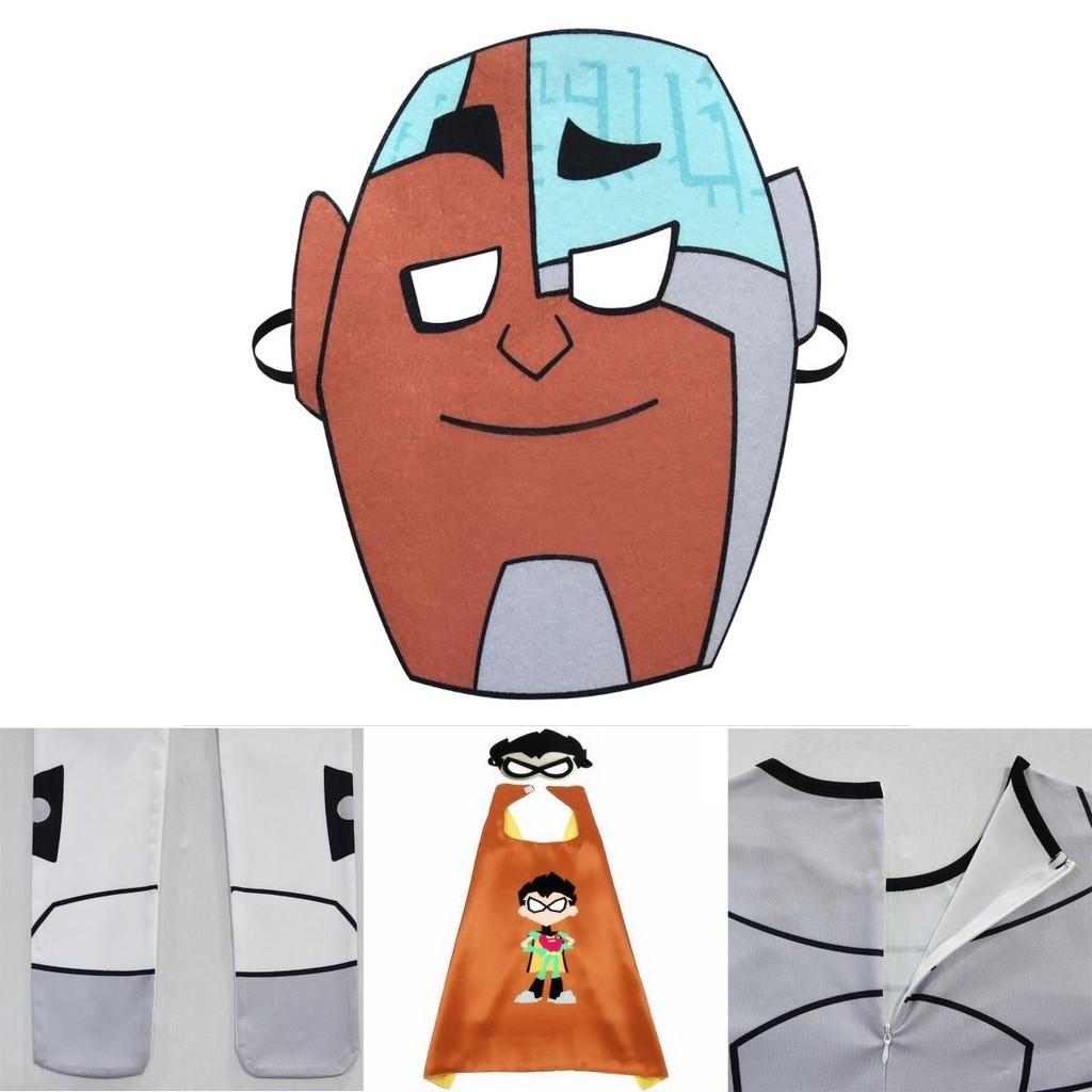 Eye-catching Teen Titan Cyborg Costume For Boys Perfect For Superhero Cosplay Events