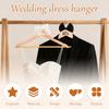 4Pcs clothes hangers Dress Hanger with Bow Pearl Bride Groom Gown Dress Tuxedo Suit  Anti Slip WoodenHanger Wedding Supplies