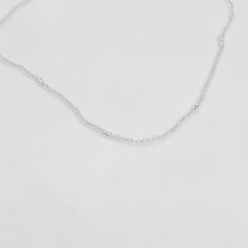 Kiee Oshimu (Silver925) 201 White Silver Beads Necklace