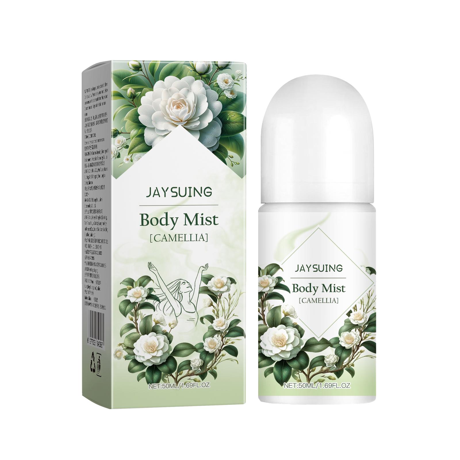 Jaysuing Camellia Fragrance Body Lotion, refreshing skin care with long-lasting fragrance, portable roll-on body lotion
