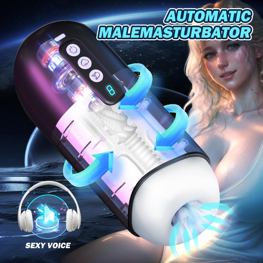 2025 New Automatic Masturbator for Men 18+ Blowjob Sucking Sex Machine Real Vagina Pocket Pussy Penis Oral Masturbator Vibration Men Sex Toy