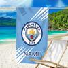 1pc Football10 Beach Towel with Custom Name, Beach/Swimming/Bath/Picnic/Camping Towel, Suitable for Seaside Beaches