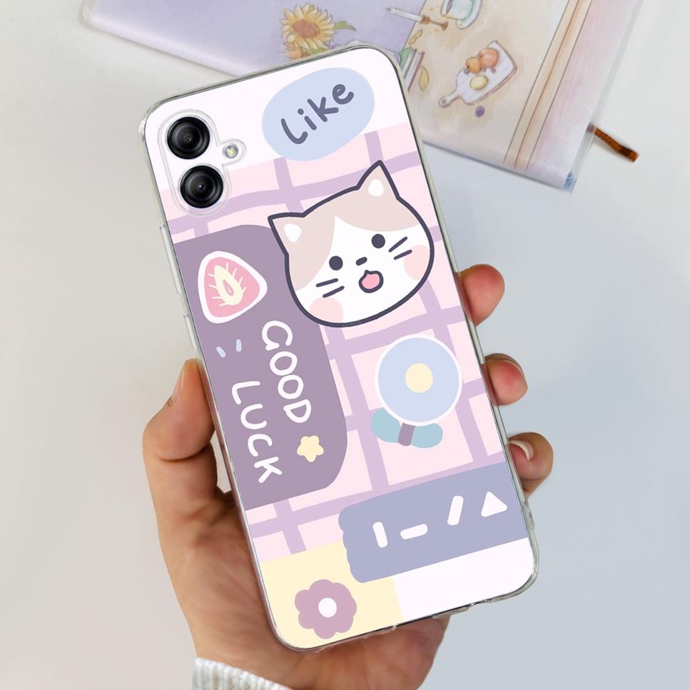 

New For Samsung Galaxy A04e SM-A042F Case Pretty Girl TPU Soft Silicone Cover For Samsung A04E M04 F04 Bumper Phone Case Fundas Samsung A04e 4G