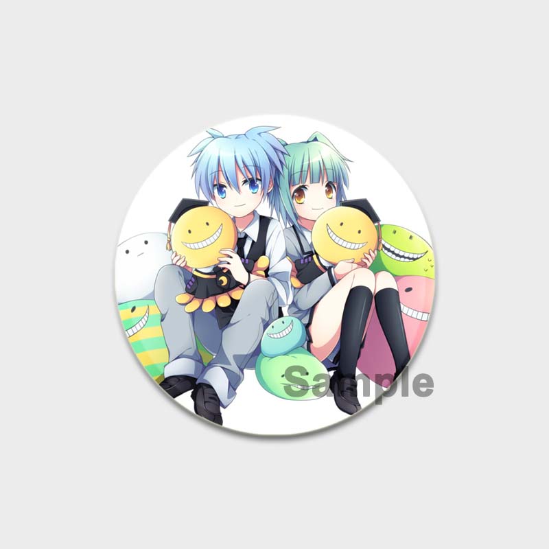 58MM 58mm Ručně vyráběné brož Pin Anime Atentát Učebna Brože Kreslený Cosplay Odznaky Batoh Dekorace klobouku Odznaky do klopy Dárky