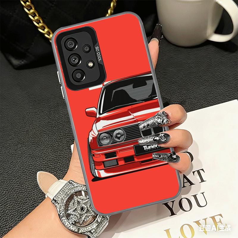 Simple Japanese Sports Cars Pattern Soft Phone Case for Samsung A17 A16 A15 A14 A13 A57 A56 A55 A54 A53 A37 A36 A35 A34 A33 A26