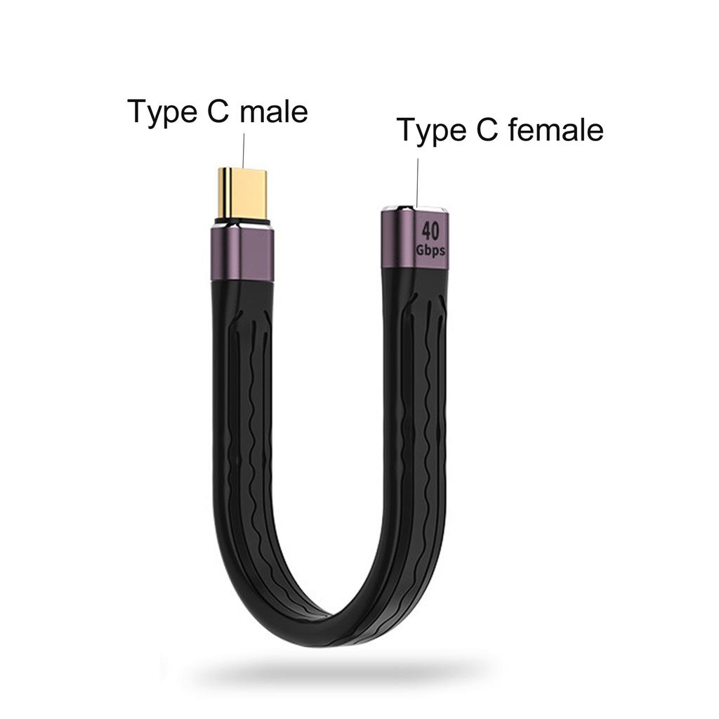 Ultra Short Type C Cable USB Female to Type-C Male Fast Charger Sync Data Cable