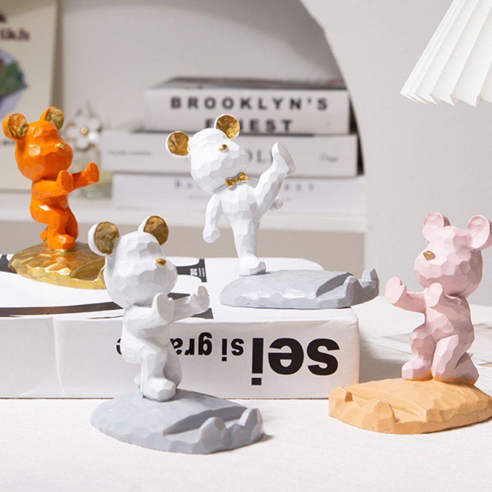 

Statues Mobile Phone Accessories Storage Holders Mobile Phone Stand Phone Holder Bear Sculpture Bear kick Green